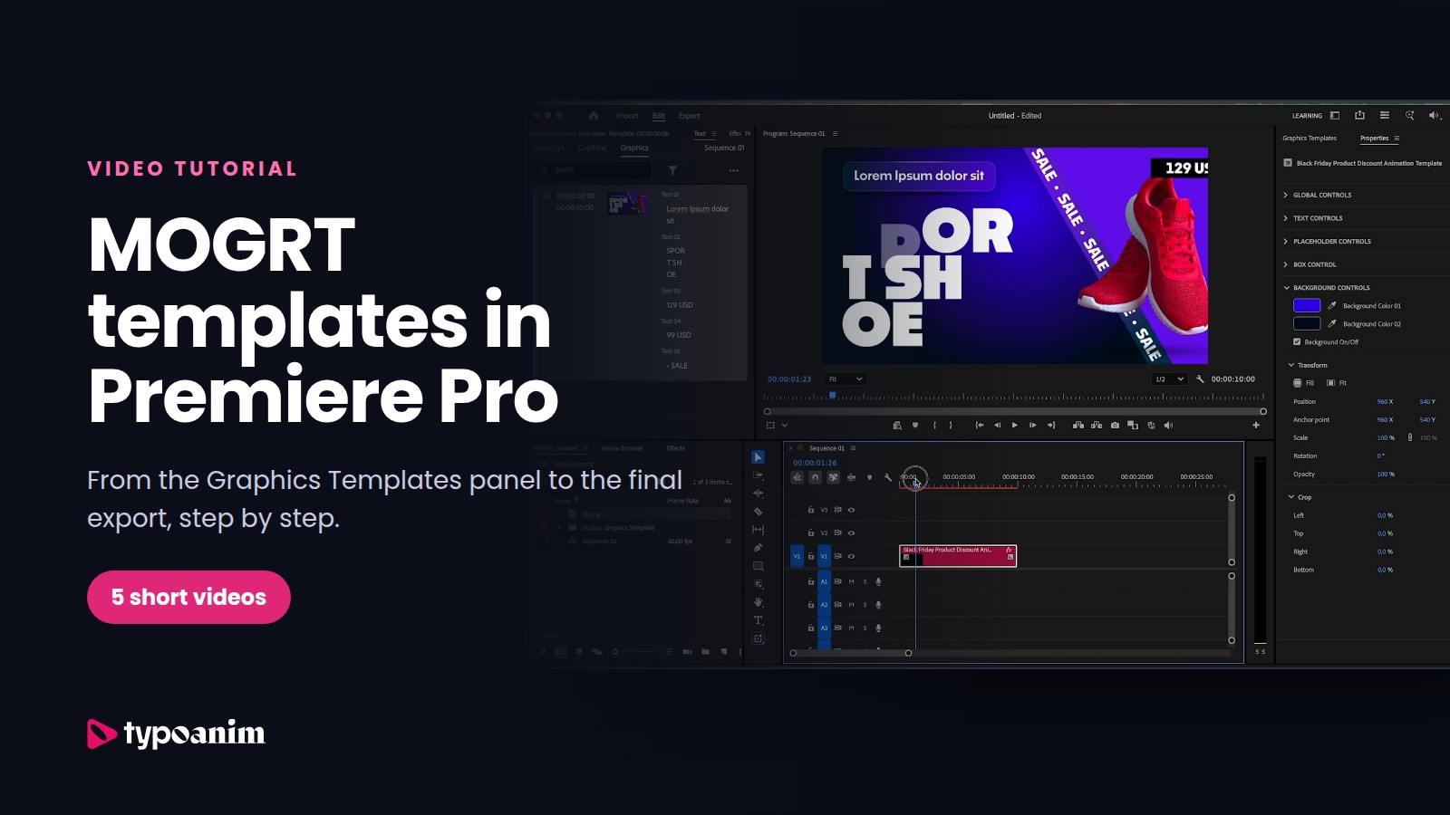 How to Use MOGRT Templates in Premiere Pro: Install, Edit and Export (Video Tutorial)