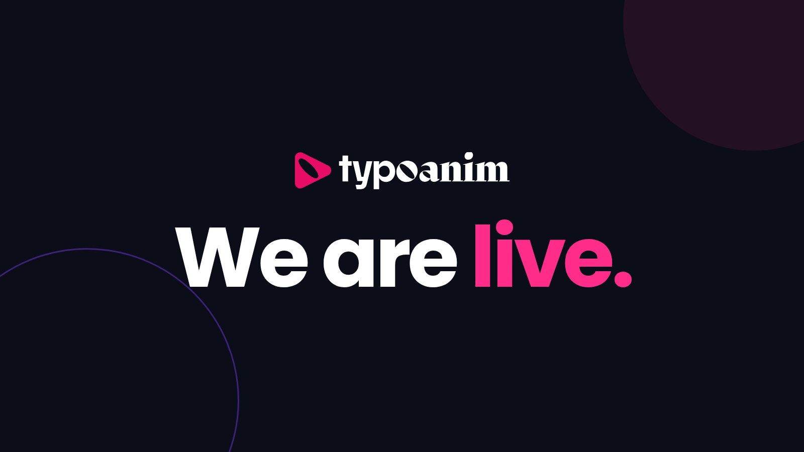 Typoanim is live: templates made, and supported, by one team