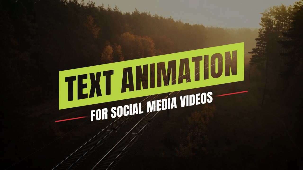 Tilted Lime Label Social Media Text Animation After Effects Template