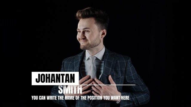 Paper White Box First Corporate Name Lower Third with Job Title Line After Effects Template