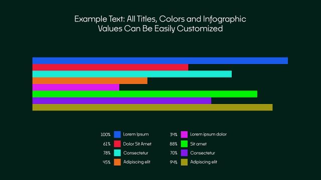 Colorful Bar Graph Infographics Animation for Marketing Reports Premiere Pro MOGRT Templates