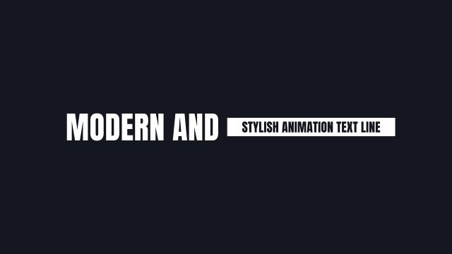 Long Strip Text Line Modern Title for After Effects