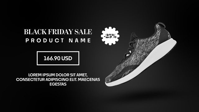 Black Friday Sales Promo Animation with Discount Sticker Premiere Pro MOGRT