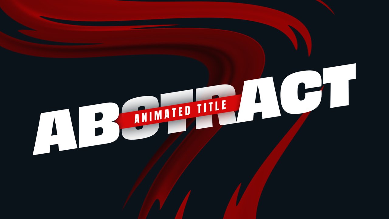 Bold Tilted Caps Corporate Title Animation Cut by a Mini Tag After Effects Template
