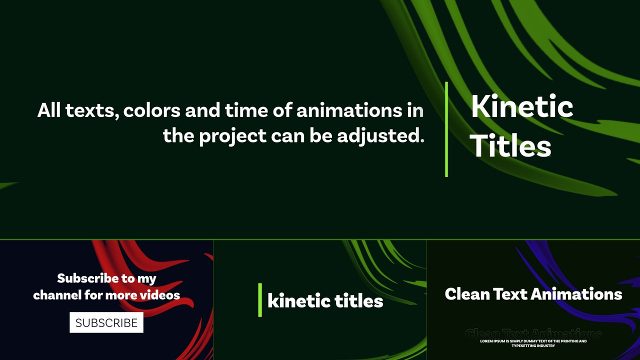 Clean Text Animations Pack with Subscribe Title and Headlines Project for After Effects