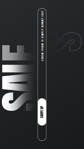 Vertical Black Friday and Cyber Monday Sale Swipe Up Stories with Gradient Word After Effects Template