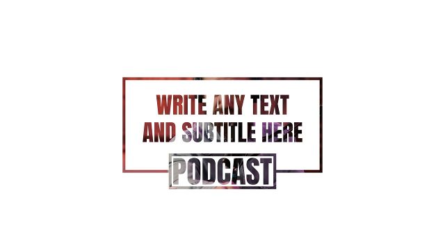 Animated Podcast Titles Box with Editable Subtitle Text After Effects Template