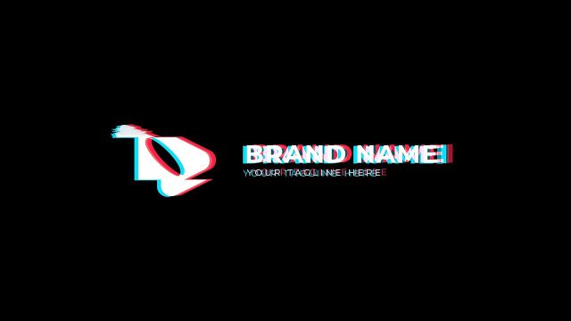 Blinking Cursor Logo Opener and Glitch Sound FX After Effects Template