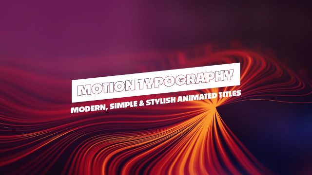 Kinetic Motion Typography After Effects Template