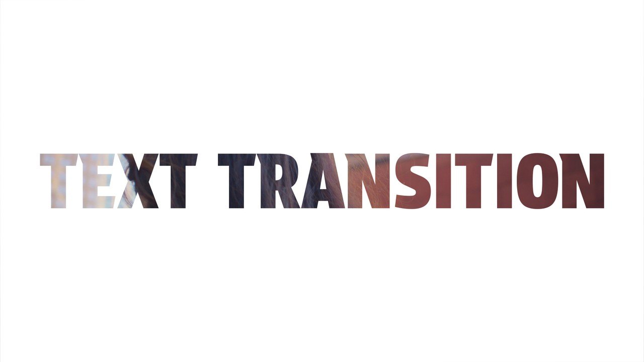 Word Mask Text Transition featuring Upright Slit Premiere Pro MOGRT