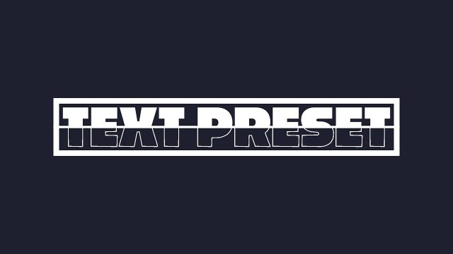 Hollow Heavy Text in a Box Text Presets for App Promos After Effects Templates