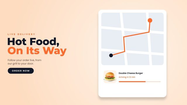 Live Map Tracking Restaurant Menu Animation Premiere Pro MOGRT
