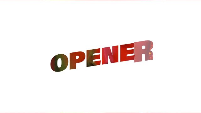 Animated Opener Text Transitions featuring Slanted Video Filled Word and Dashed Line for Adobe After Effects