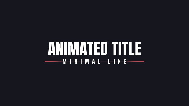 Red Hairline Tracked Caption Elegant Title Template for After Effects