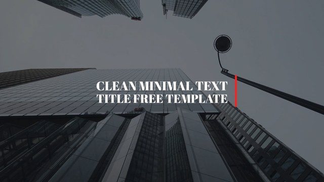 Clean Minimal Text Title Free Template for Business Presentations