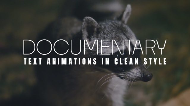 Documentary Text Presets After Effects Template