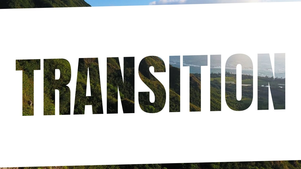 Tilting Condensed Word Drone Transition After Effects Template