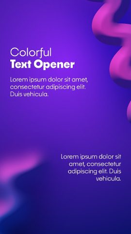 Vertical Colorful Text Opener featuring Pink 3D Ribbon Premiere Pro MOGRT