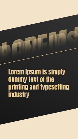 Vertical Gold Text Diagonal Band Story with 3D Word After Effects Template