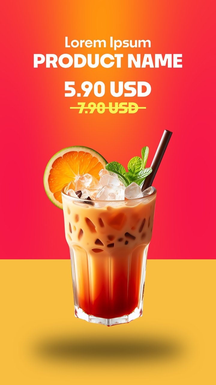 Black Friday Iced Drink Price Drop Cafe After Effects Template
