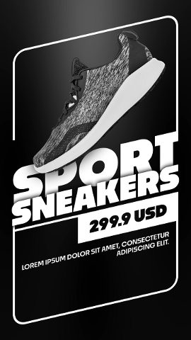 Cyber Monday Gray Knit Running Shoe Premiere Pro PRPROJ Template