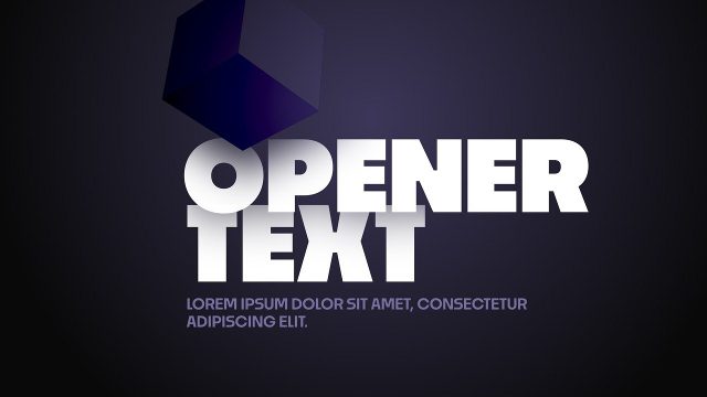 3D Room Opener Title Animation with Huge Stacked Words After Effects Template