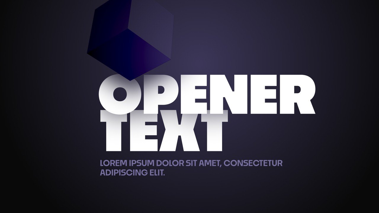 3D Room Opener Title Animation with Huge Stacked Words After Effects Template