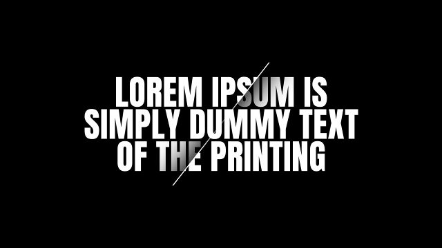 Clean Slash Accent Centered Paragraph Kinetic Typography for Adobe After Effects