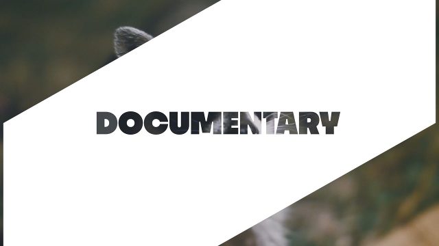 Animated Film Transition with Diagonal Panel Heading for Documentaries Premiere Pro Template