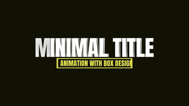 Bold Corporate Titles with Yellow Box Subtitle Template for Adobe Premiere Pro