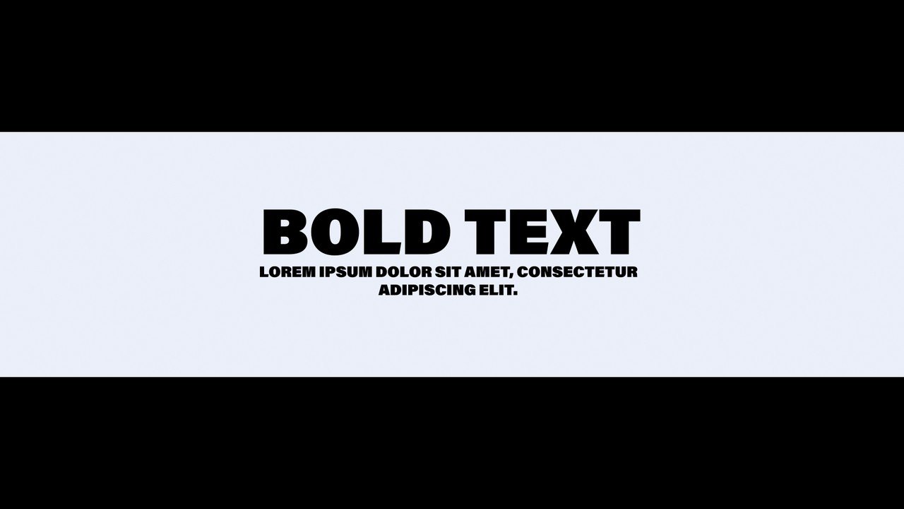 White Band between Bars Bold Text Openers After Effects Template