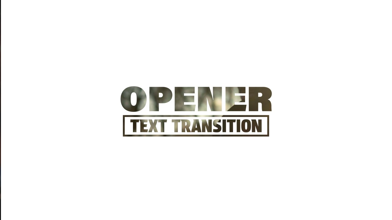 Opener Word and Boxed Subtitle Transition After Effects Template