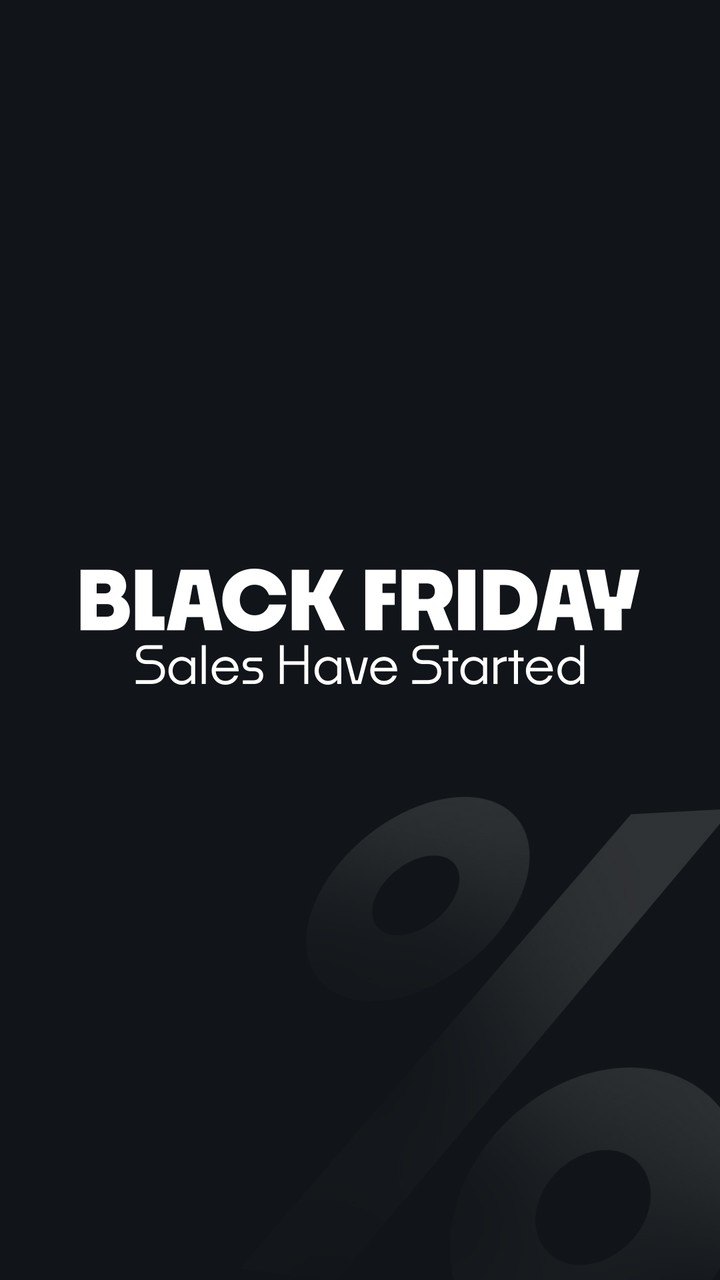 Vertical Percent Symbol Black Friday Sale Text Promo After Effects Template