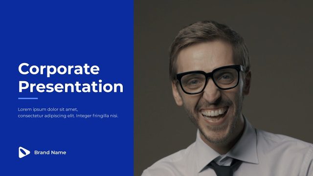Corporate Presentation Slideshow with Split Screen Panel After Effects Template