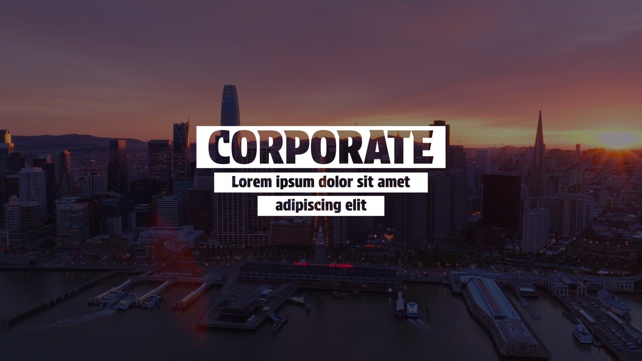 Box Word Title Animation with Stacked Mini Copy Boxes After Effects Template