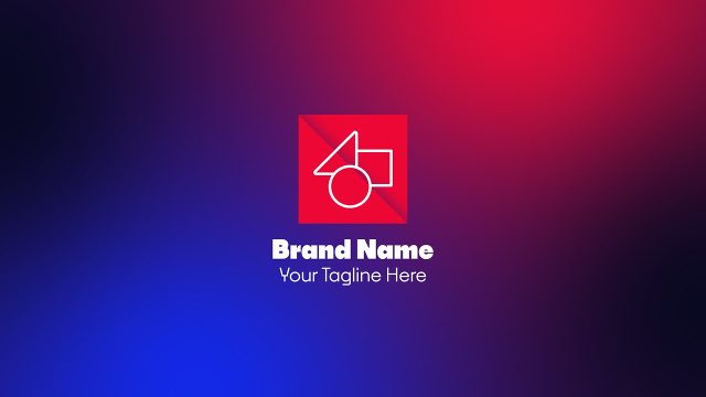 Animated Clean Logo Reveal with Red Square Badge on Gradient After Effects Template