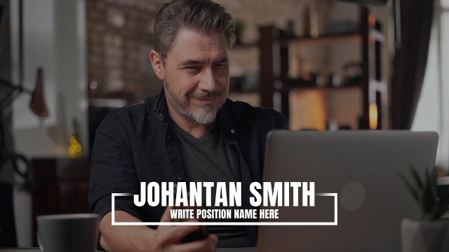 Full Name Lower Thirds in an Open Bracket Frame Template for Adobe Premiere Pro