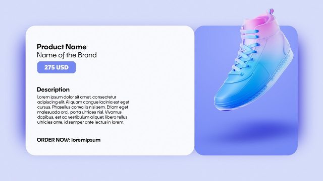 Product Promo with Lavender Info Card and Order Details After Effects Template