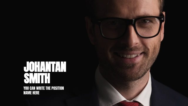 Two Line Corporate Interview Name Lower Third with Sliding Letters After Effects Template