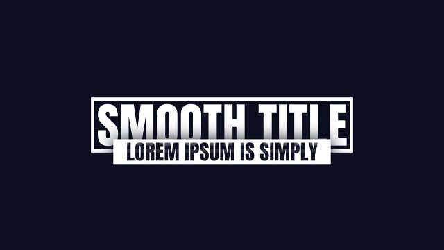 Framed Smooth Headline Corporate Title After Effects Template