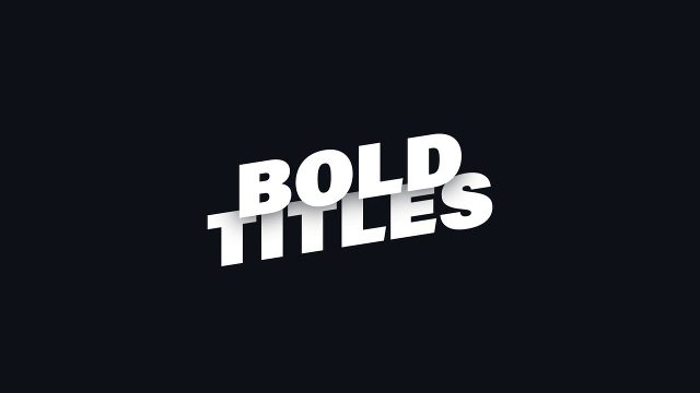 Heavy Two Line Tilt Bold Animated Titles After Effects Template
