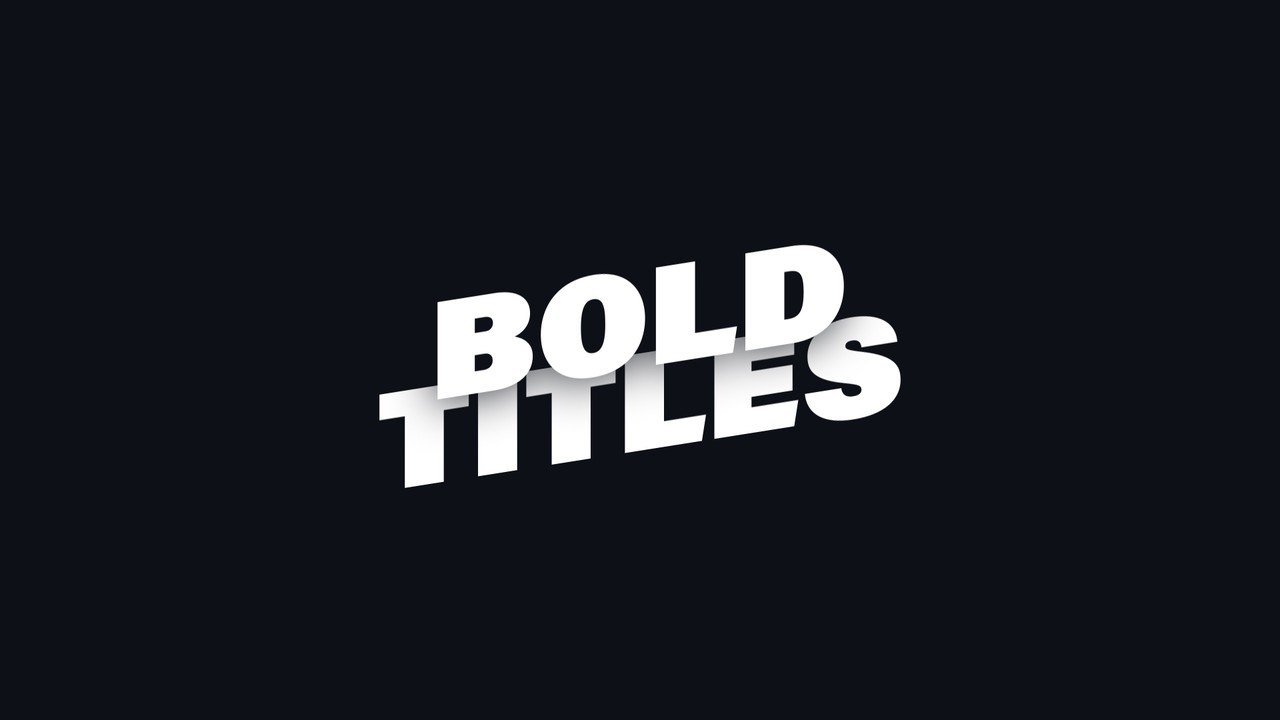 Heavy Two Line Tilt Bold Animated Titles After Effects Template