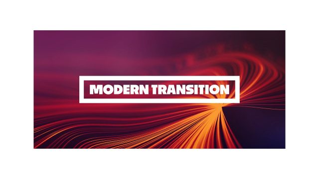 Modern Cutout Transition featuring a Boxed Title and Panels Premiere Pro Template