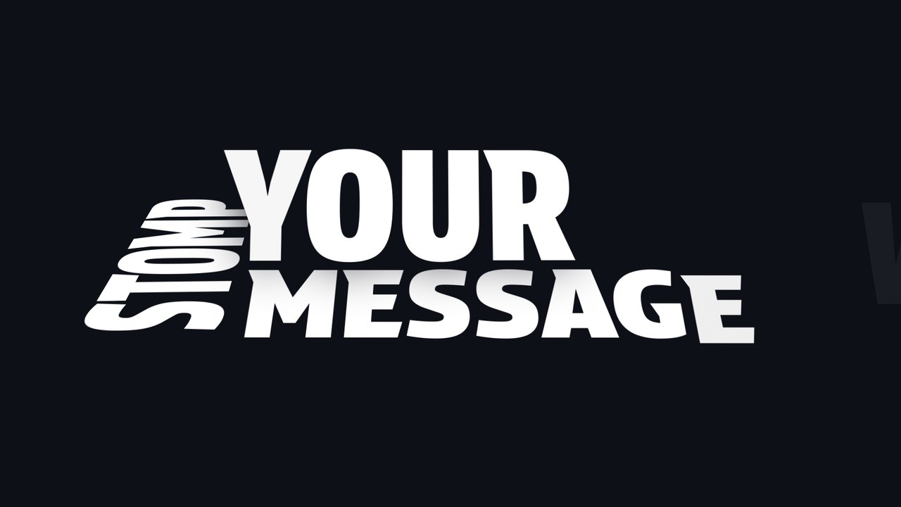3D Perspective Stomp Text Animation After Effects Template with Bold Dynamic Words