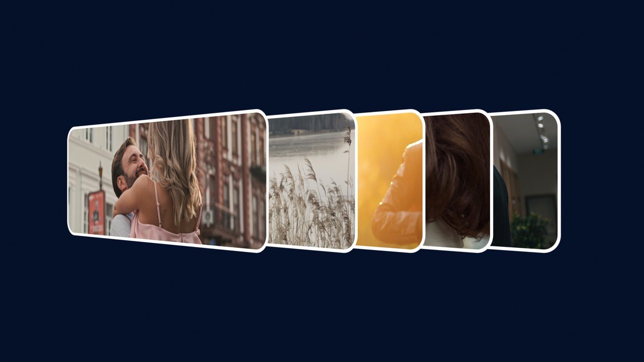 Fanned Card Stack Clean Photo Slideshow After Effects Template