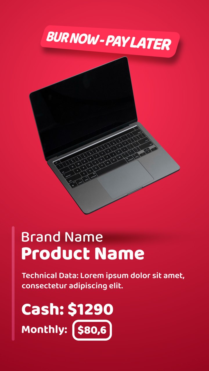 Black Friday Buy Now Pay Later Laptop Installment Offer After Effects Template