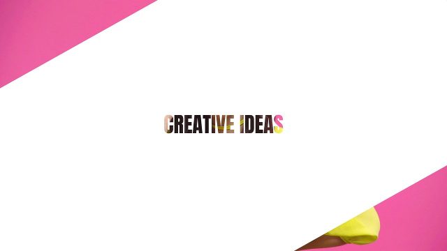 Minimal Giant Word Cut-Out Transitions with Diagonal Pink Stripes for Music Videos After Effects Template
