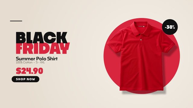 Black Friday and Cyber Monday Big Circle Discount Promo in After Effects
