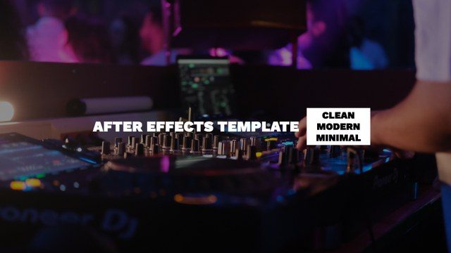 After Effects Template in 4K with Free Animated Music Titles for Dj Events