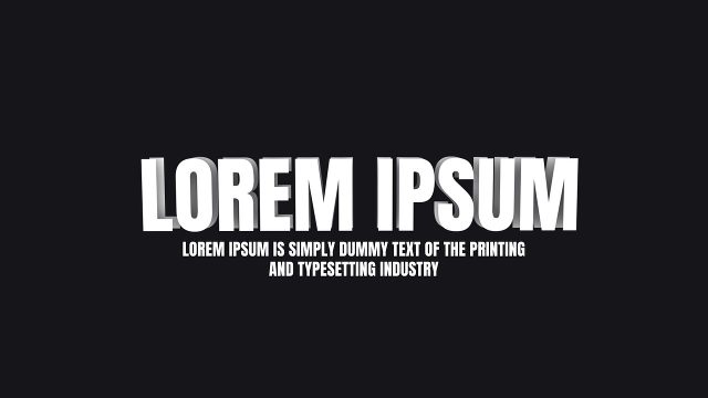 Large Headline Small Paragraph Text Animation After Effects Templates